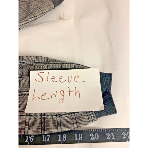 Safe Harbor Mens Polo Size Medium Grey Plaid Grandpa Dad Fleece Normcore Cozy - Picture 6 of 8